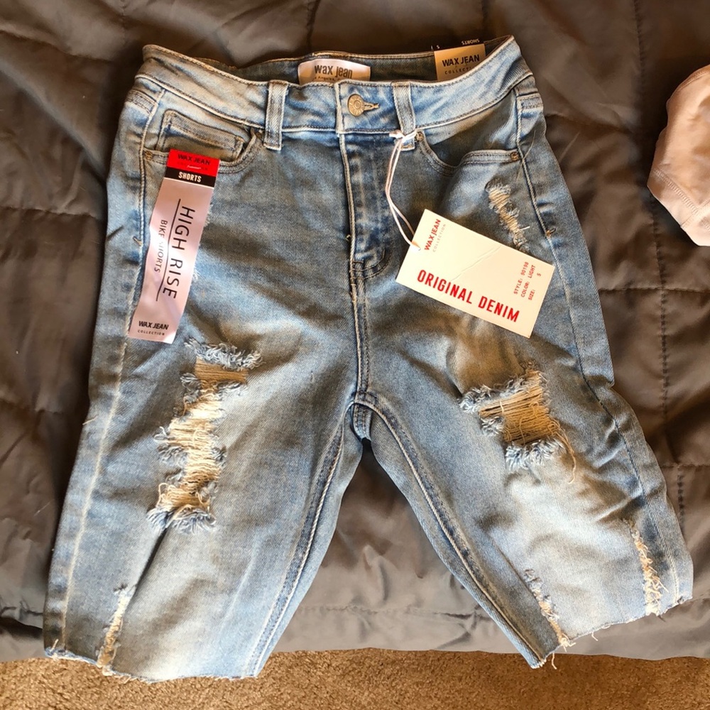 Wax Jean High Rise Biker Shorts